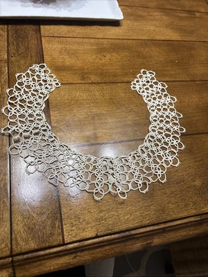 Винтажный ручной работы татуировки с белый шеи/воротник кружева - Изображение 1 из 4