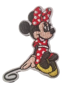 Embroidered Iron On Patch Minnie Mouse Disney Hat Jacket Crafting Badge - Picture 1 of 3