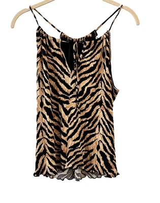 Top Bebe Mujer Estampado Leopardo Boho Cami Talla L Estampado Animal Edgy Y2K Declaración Foto 1 de 4
