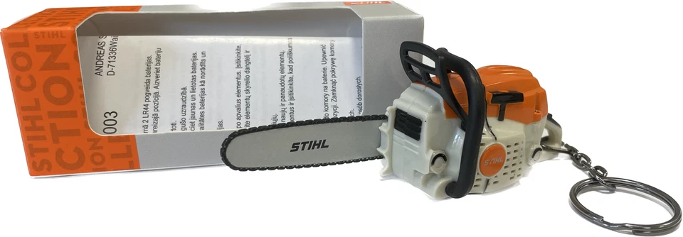 STIHL Schlüsselring In Kettensägen-Form - Orange