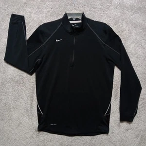 Nike Dri Fit 1/2 Zip Pullover Men's Small Black Golf Performance 361048-018 - Picture 1 of 11