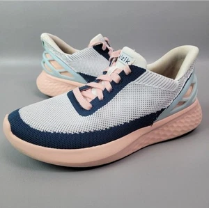 Kizik Athens Bahama Blue White Pink Hands Free Sneakers Shoe Women's Size 7.5 - Picture 1 of 8