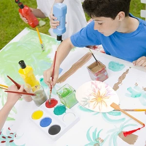 2 Stück Blanko Fächer mit Papierbällen Kind Kinder Fächer Graffiti Hand - Bild 1 von 12