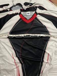 Voler Cycling Jersey Mens Race Raglan SS - Large Top Blk with Red & White Usa - Picture 1 of 5