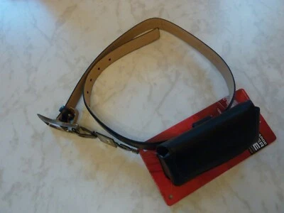 NEW Slazenger Mens Black Leather Belt waist size 32M  $25 w/ leather case - Image 1 of 4