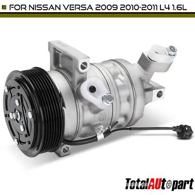 New AC A/C Compressor with Clutch for Nissan Versa 2009 2010 2011 L4 1.6L 12V - Image 1 of 4