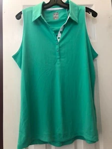 NWT Ladies CALLAWAY ATLANTIS GREEN Sleeveless Golf Shirt Top size L - Picture 1 of 1