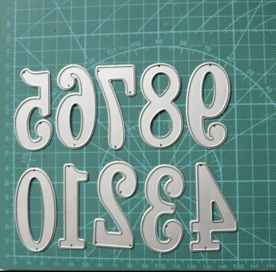 Number Digits Large 5cm 0-9 0,1,2,3,4,5,6,7,8,9 Metal Die Cutter Set Uk - Image 1 of 2