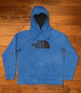 The North Face Hoodie Mens Large Blue Pullover Fleece Sweatshirt Half Dome Logo - Picture 1 of 16