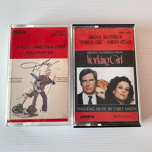Dolly Parton Cassette Soundtracks 1980s 9 to 5 and Odd Jobs Working Girl AUST x2 - Picture 1 of 7