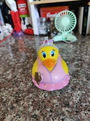 Munchkin 2005 Pretty Princess Rubber Ducky Bañera Pato Juguete appx 4" de largo Foto 1 de 4
