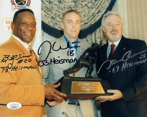 BILLY SIMS+STEVE OWENS+WHITE HAND SIGNED 8x10 PHOTO OKLAHOMA HEISMAN JSA - Picture 1 of 1