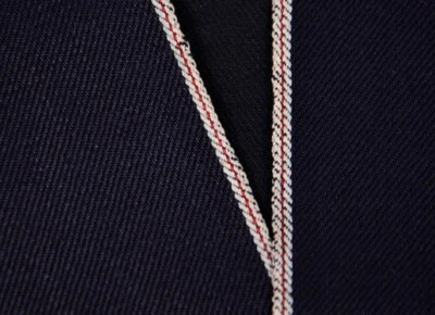 13.5oz Jet Black Raw Selvedge Jeans Cloth Manufacturers  Selvage Denim Textile - Image 1 of 4