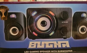 Bugha exclusive LED gaming speakers & subwoofer set, 3.5mm aux-in - Picture 1 of 1