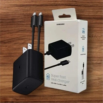 Original Samsung Galaxy S22 Ultra 45 Watt Super Fast Charger & USB-C Cable - Image 1 of 4