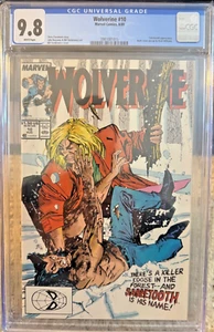 Wolverine #10 Clave Apariencia Diente de Sable 🔑 Edición Kent Williams BackCover CGC 9.8 - Imagen 1 de 2