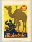 1926 Ludwig Hohlwein Munchen Hackerbrau Beer Bottle Camel Color Poster Print