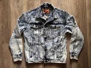 Rolling Papers Jeansjacke Herren Stonewash Blau Denim Distressed Größe M - Bild 1 von 6