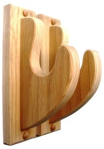 Perchas de madera de roble para pistola rifle escopeta común montaje en pared exhibición ganchos de 2"  - Imagen 1 de 1