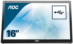 AOC E1659FWU 15.6" USB 3.0 Powered Portable Monitor - Picture 1 of 5