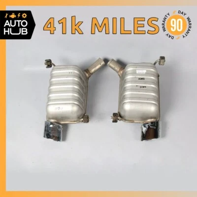05-11 Mercedes R171 SLK280 SLK350 silenciador de escape conjunto esquerdo e direito fabricante de equipamento original 41k - Imagem 1 de 4