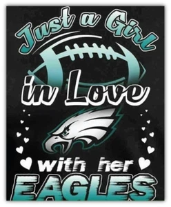 "Calcomanía con pegatina para parachoques para autos de las niñas de los Philadelphia Eagles de la NFL - 3"" o 5""" - Imagen 1 de 1