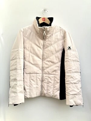 ZeroXposur Down Feather Puffer Jacket Zip Pockets White Warm Winter Coat Medium - Image 1 of 4