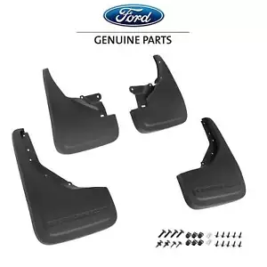 2021-2025 Ford Bronco OEM Black Front & Rear Mud Flaps Splash Guards - Set of 4 - Picture 1 of 6