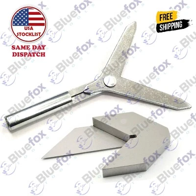 BLUEFOX 1-1/2" Center Square & Drill Press Center Finder 3/8" Shank for Milling Machine