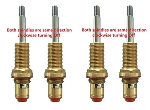 2 pair Easytap heavy duty fix leaking wall tap spindle flat top end chrome. - Picture 1 of 4