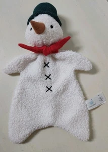 Cloud Island Christmas Holiday Snowman Soft Plush Baby Security Blanket - Picture 1 of 8