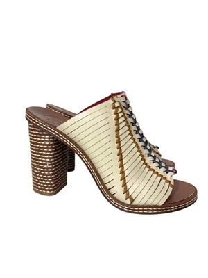 Sandalias de cuero tejido Tory Burch Pecha Dulce de Leche talla 8 Foto 1 de 4