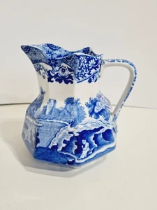 Vintage Copeland Spode Italian Pattern Jug, Blue & White Pottery 11.5 cm - Picture 1 of 10