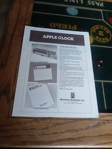 Vintage 1 Page Brochure Mountain Hardware Apple Clock - Picture 1 of 9