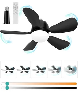 Ceiling Fan with Light&Remote E26/E27 Base 3 Colors 3000K-6500K 1800 Lumens 21in - Picture 1 of 7