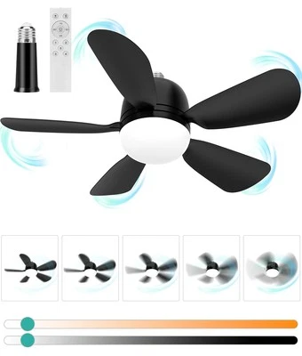 Ceiling Fan with Light&Remote E26/E27 Base 3 Colors 3000K-6500K 1800 Lumens 21in - Image 1 of 4
