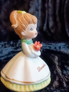 Lefton China December Hand Painted # 2044 Birth Girl 2.75 in. Excellent Cond - Bild 1 von 5