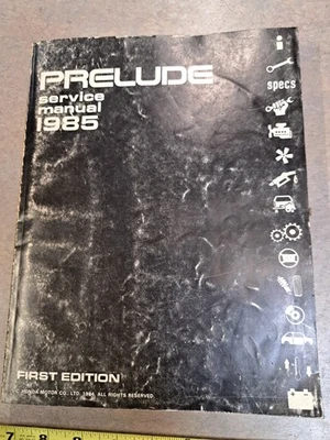 Honda Prelude 1985 manual de reparación de servicio de fábrica primera edición Foto 1 de 4