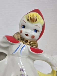 Hull Pottery Vintage Little Red Riding Hood Creamer Flowers USA 1943 - 57  - Picture 1 of 19