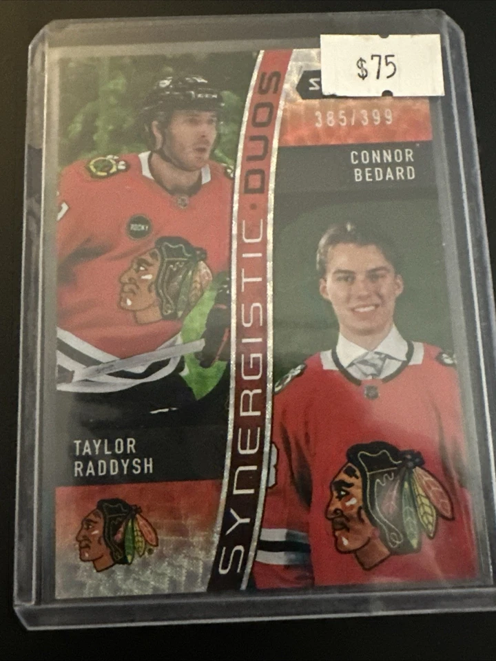 2023 UD Synergy Connor Bedard / Raddysh Synergistic Duos Rookie Green #'d /399 - Image 1 of 1