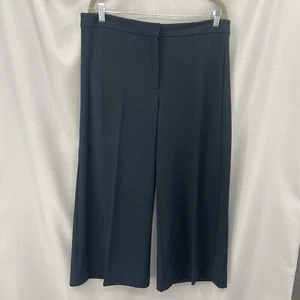 NWT Ann Taylor High Rise Navy Blue Wide Leg Cropped Dress Pants Size 12 - Picture 1 of 8