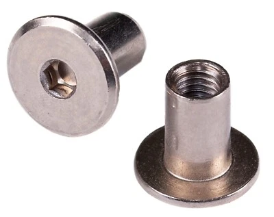 Hülsenmuttern M4, M5, M6 oder M8 mit Flachkopf Innensechskant Edelstahl - Bild 1 von 4