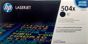 HP 504X, Orginal Laser Toner - CE250X, Cartridge, Black CP3525 CM3530, NEW OVP - Afbeelding 1 van 6
