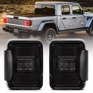 Fits For Jeep Gladiator 2022 2023 2024 2025 JT LED Tail Lights Replace Halogen - Picture 1 of 13