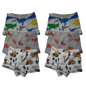 6 Packs 100% Cotton Toddler Little Boys Kids Underwear Breathable Boxer Briefs - Picture 1 of 4