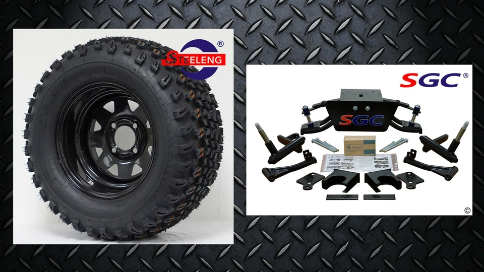 Club Car DS Golf Cart 6" A-Arm Lift Kit + 12" Wheels and 23" Tires 1982-2003 Foto 1 de 4