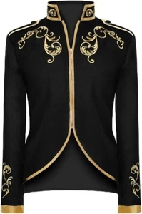 🆕 Men's Victorian Court Stylish Prince Uniform Embroidered Jacket Suit Costume - Picture 1 of 7