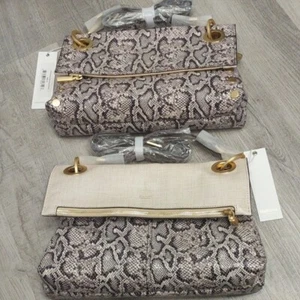 🍁Hammitt Reversible Convertible VIP Montana Daisy Snake Clutch Crossbody Purse - Picture 1 of 7