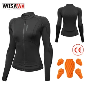 WOSAWE Damen Motorrad Soft Armor Motorrad abnehmbar CE Schutz Jacke YKK Zipper - Picture 1 of 17