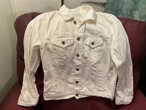 White Jean Jacket, Woman’s, Lucky Brand, Medium - Picture 1 of 4
